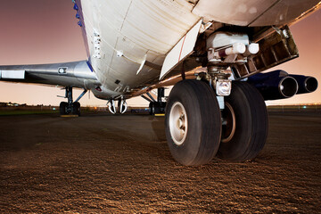 PLane on landing strip