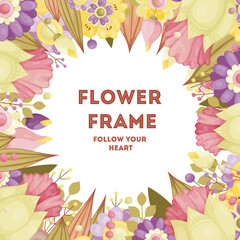 Vintage style flowers can be used as floral frames for invitations, cards, labels, discount cards, sales, for printing on paper and fabric.