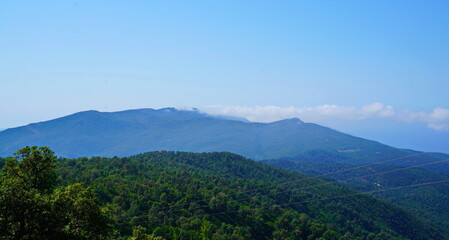 mountains landscape with clouds