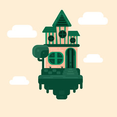 Naklejka premium house vector illustration, flat design