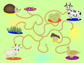 Childrens board game with Domestic animals.