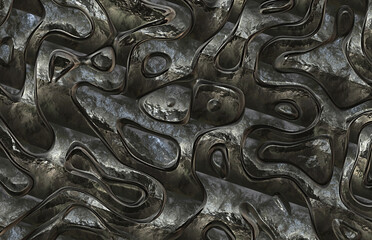 abstract futuristic metal steel art wallpaper