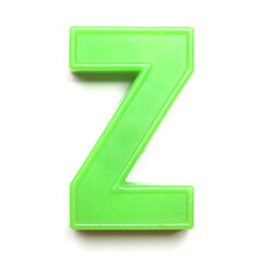 Magnetic uppercase letter Z