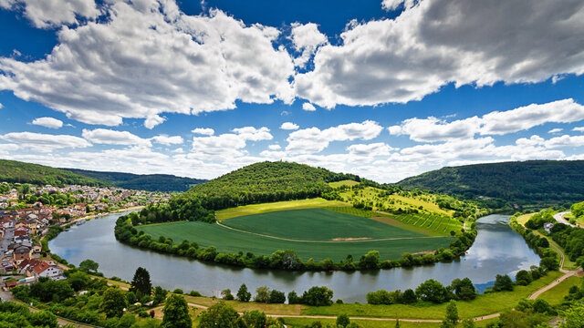 Neckarsteinach - Ausblick auf den Neckar