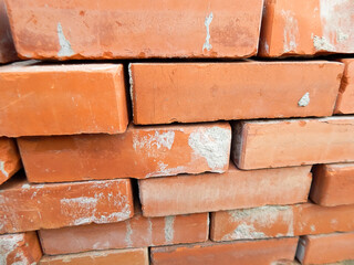Obraz premium pile of old red bricks 