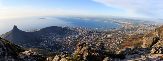 Cape Town on table mountain