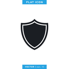 Shield icon vector logo design template.