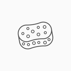 cleaning sponge icon, sponge vector