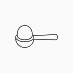 scoop icon, ice cream scoop vector