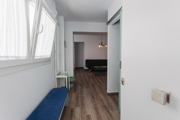 Entrance hallway of a modern style rental house.