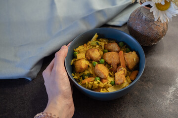 Nasi Goreng in the bowl/ Asian food
