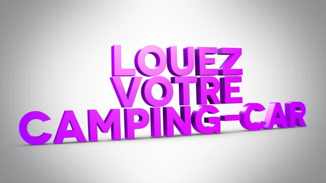 louez votre camping-car 3D violet