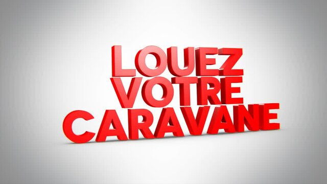 louez votre caravane 3D rouge