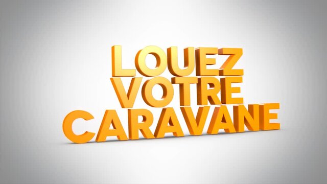 louez votre caravane 3D orange