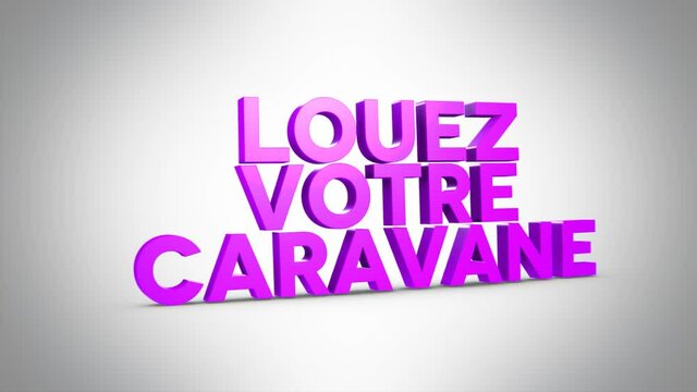 louez votre caravane 3D violet