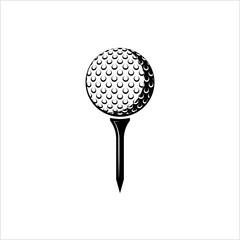 Golf Ball On Tee Icon