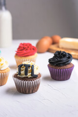 cupcake con huevos leche y mantequilla
