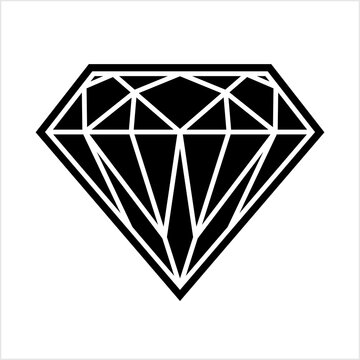 Diamond Icon, Diamond Shape Cut Face