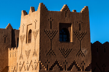 Mountain view with oasis in High Atlas, Morocco
