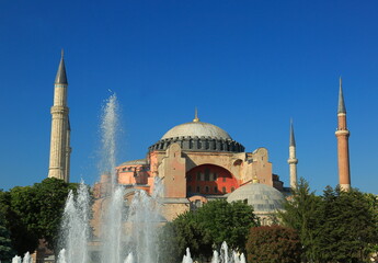 Hagia Sophia Mosque and Museum. It is the largest church of the Eastern Roman Empire in Istanbul, used as a church for 916 years and as a mosque for 482 years.