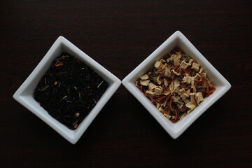 Spices seasoning on a dark background