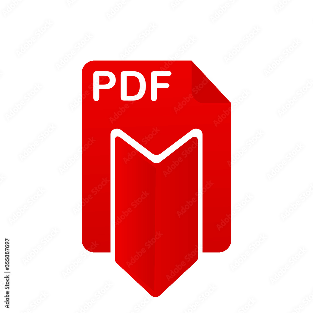 Aufkleber pdf file download and upload document icon vector logo template