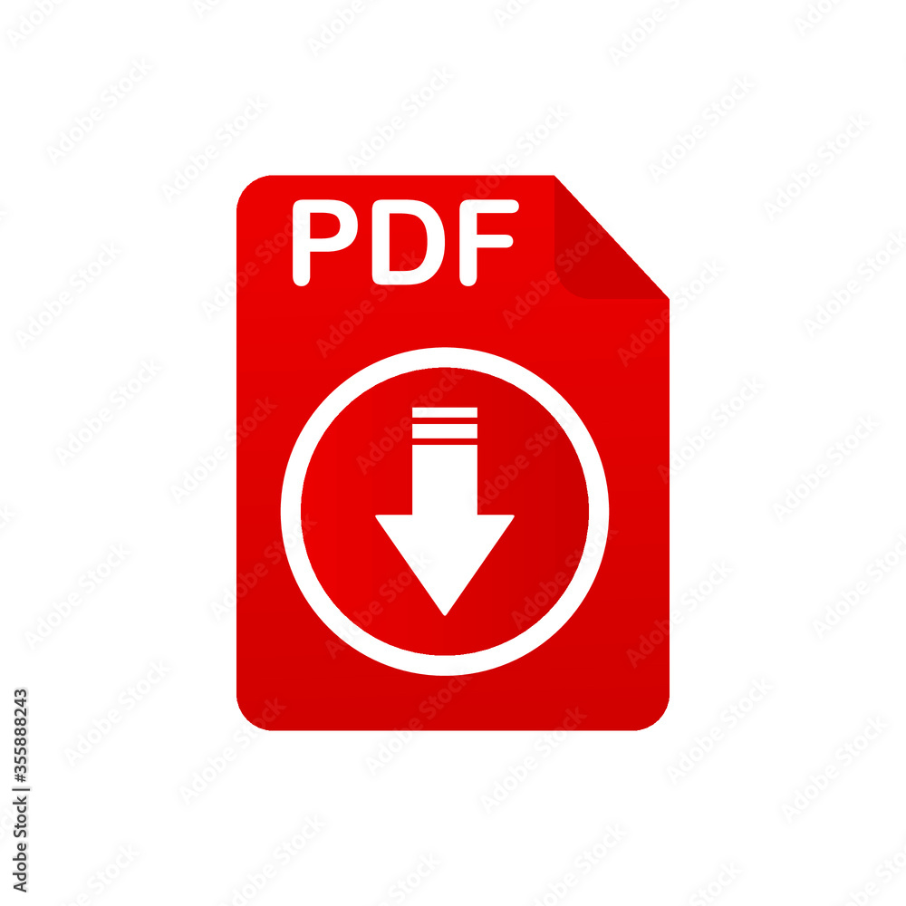 Poster pdf file download and upload document icon vector logo template