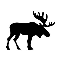 Isolated reindeer silhouette vector design
