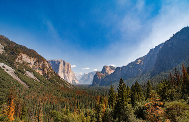Iconic Tunnel View in Yosemite National Park, California, USA