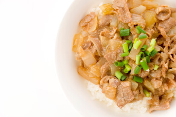 豚肉と蒟蒻のヘルシー丼