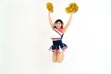 チアリーダーの若い女性