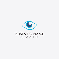 Eye Concept Logo Design Template for health.