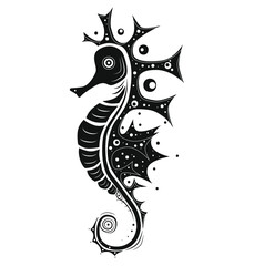 Seahorse creative design. Vector illustration.