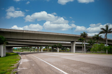 Fototapeta na wymiar Highway 595 over US1 in Fort Lauderdale FL USA