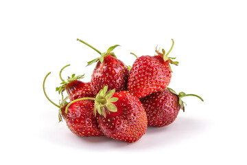 strawberry berries close-up on a white isolated background