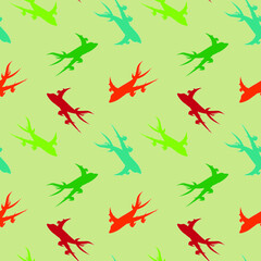 Airplane seamless pattern. Sport concept. Vector aircraft illustration