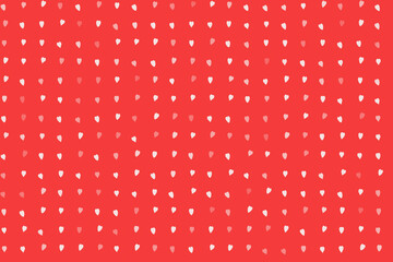 Abstract White Hearts On Red Background.