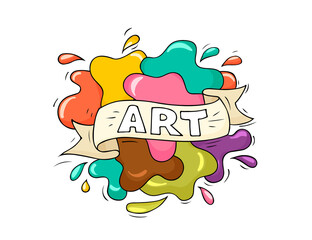 Sketch illustration with splashes