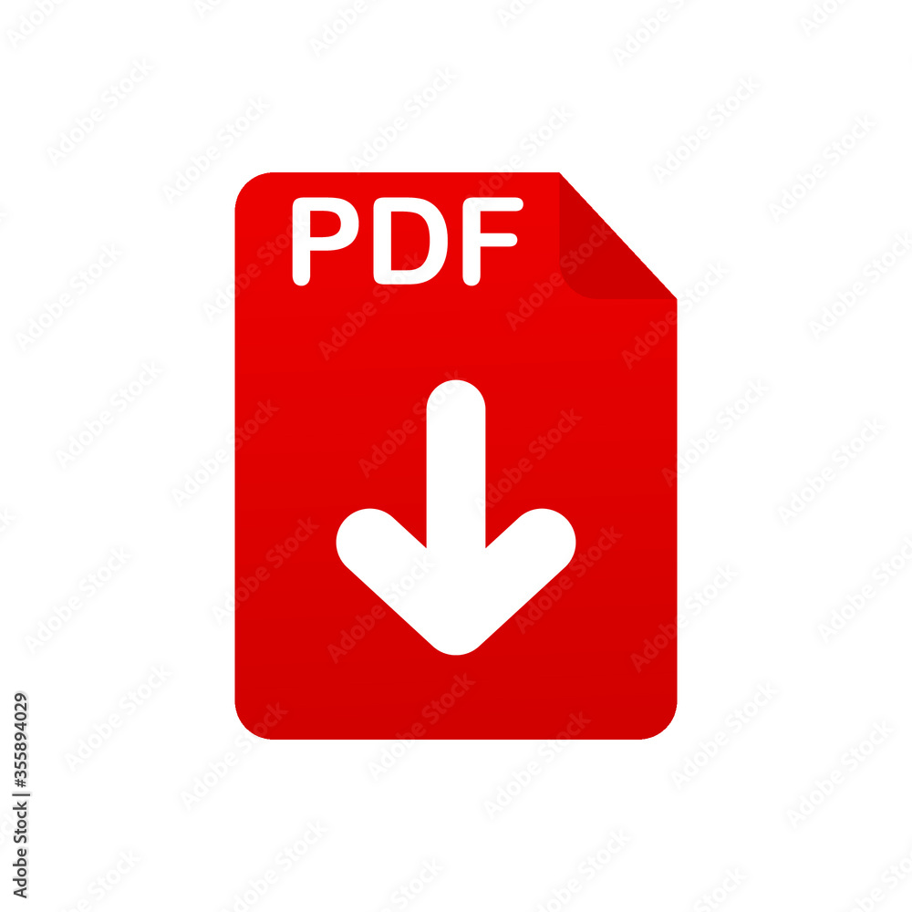 Poster pdf file download and upload document icon vector logo template