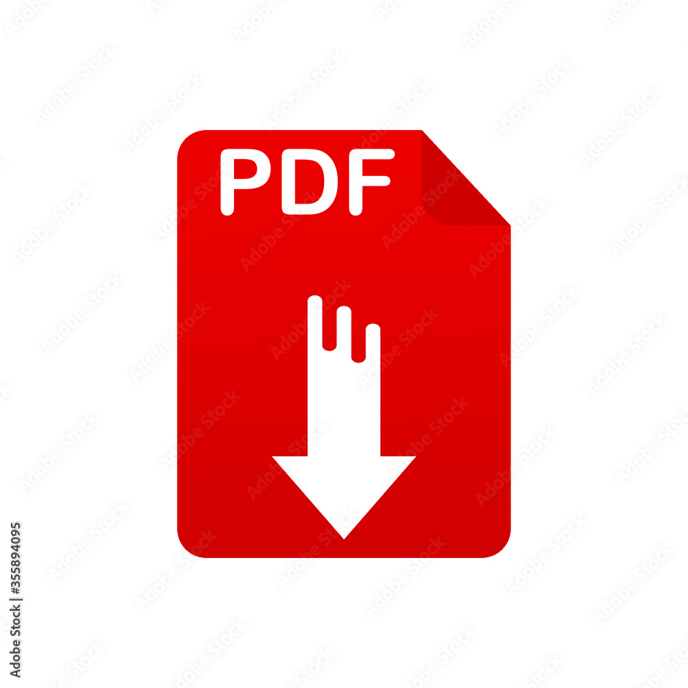 Poster pdf file download and upload document icon vector logo template