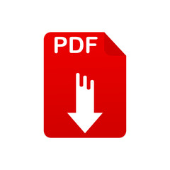 PDF File Download and Upload Document Icon Vector Logo Template
