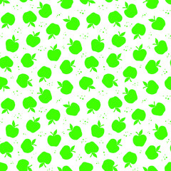 Hand drawn apple fruit seamless pattern. Vector illustration.