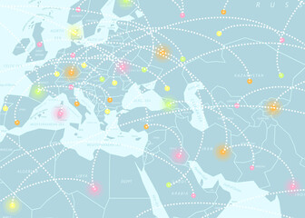 Map travel tourism vector