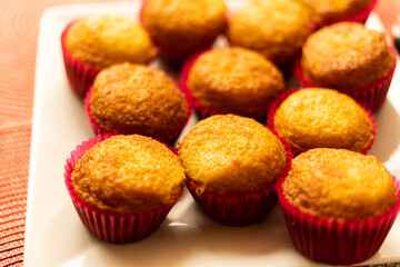 many cupcakes on the table