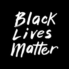 Black lives matter slogan text. Stop racism banner font. Lettering design typography poster. Vector eps 10.