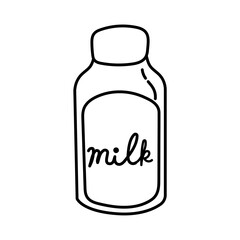 milk in jar line style icon