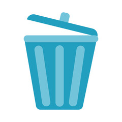 waste bin flat style icon