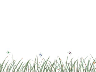 Meadow  on white background