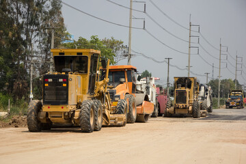 Road tractor on road