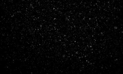 Obraz premium Śnieżna noc. Białe płatki śniegu. Spadający śnieg.